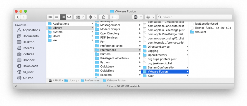 uninstall vmware fusion 12 mac