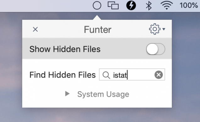 how to turn off istat menus