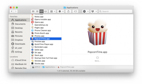 popcorn time not loading mac