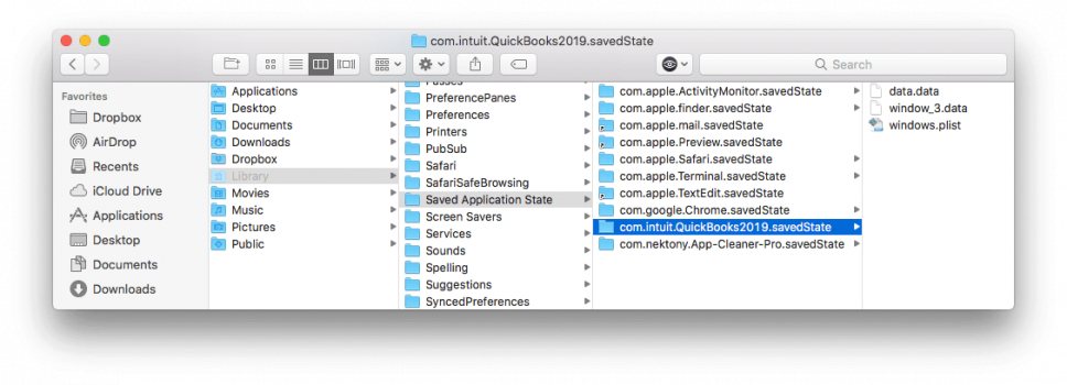 default directory for quickbooks files on a mac