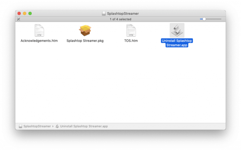 how to remove splashtop streamer from mac when the dmg file is missing