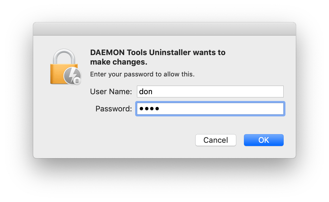 DAEMON Tools Uninstaller is asking for confirmation