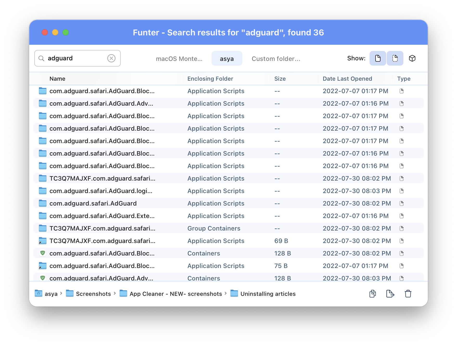 how to clear out data stored in adguard