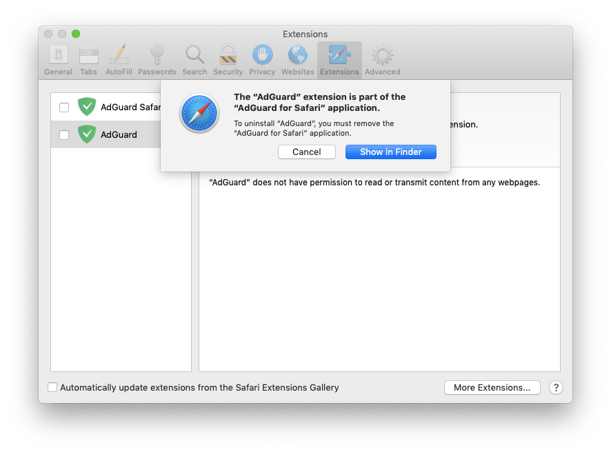 how to delete adguard on mac