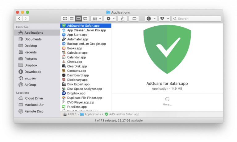 how to uninstall adguard extension
