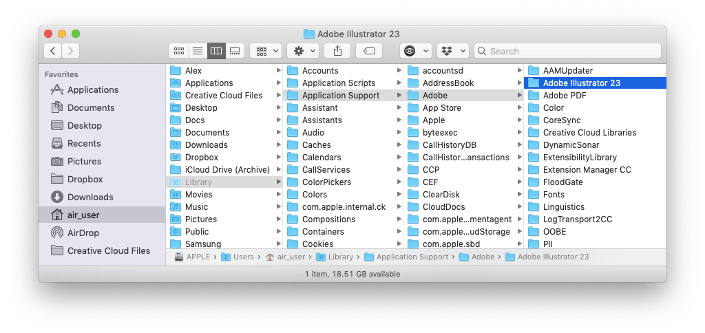 adobe illustrator app support files