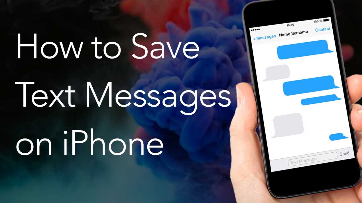 how to save text messages from iphone on computer