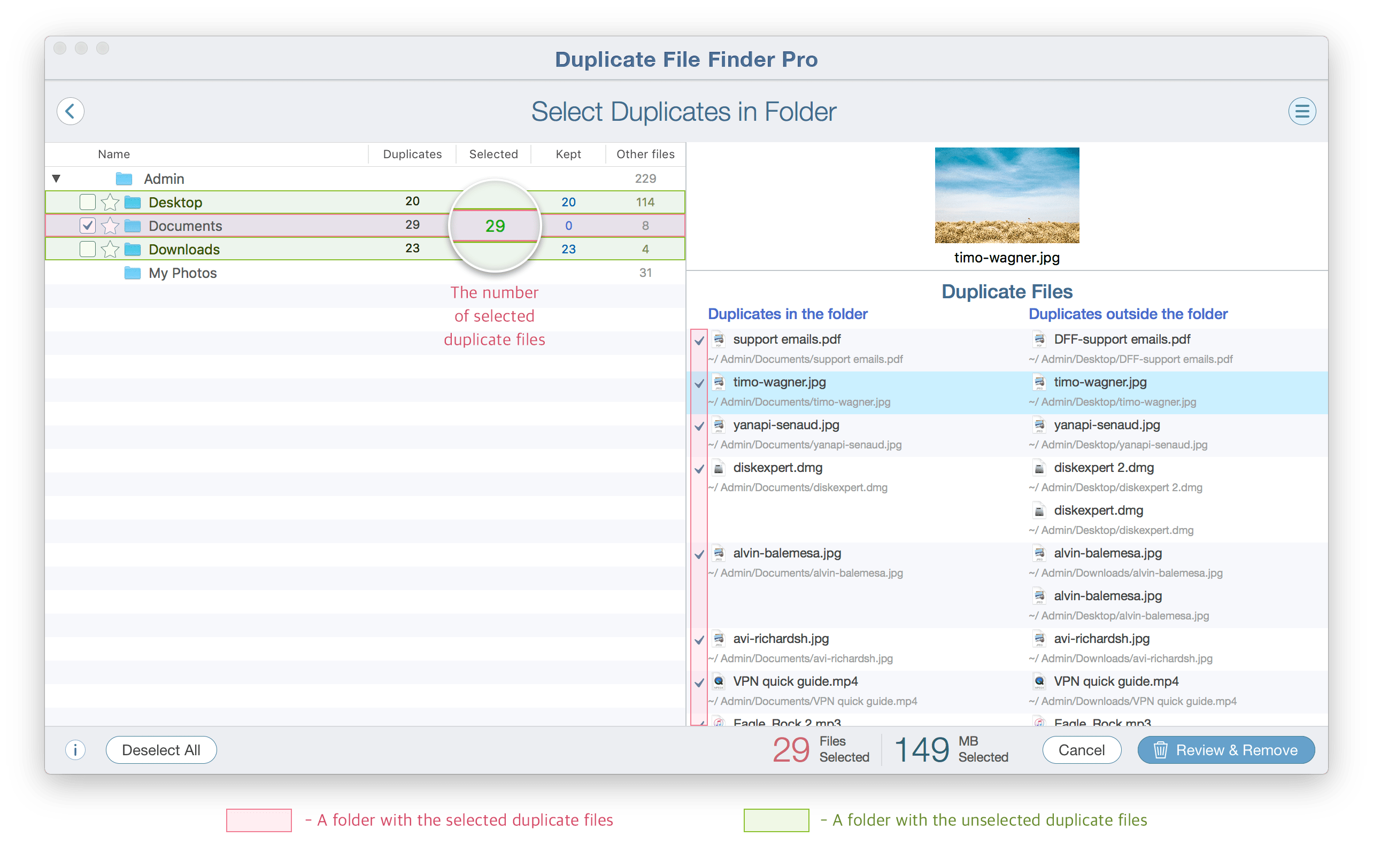 compare folders for duplicate files mac