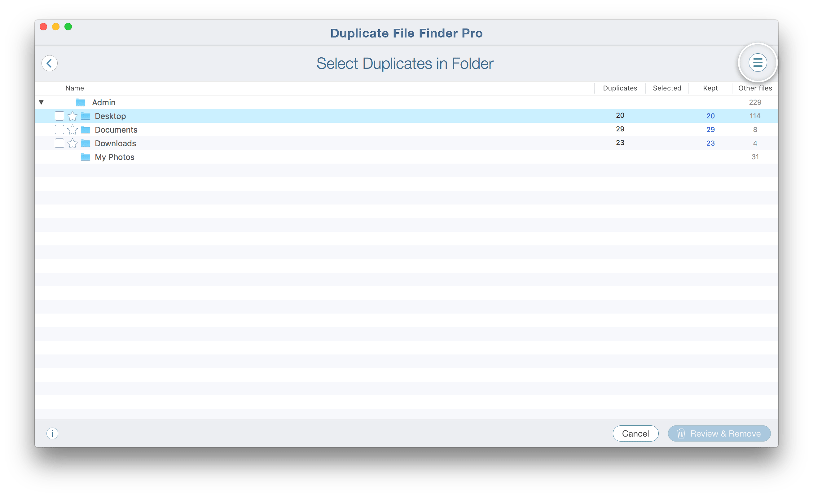 compare folders for duplicate files mac