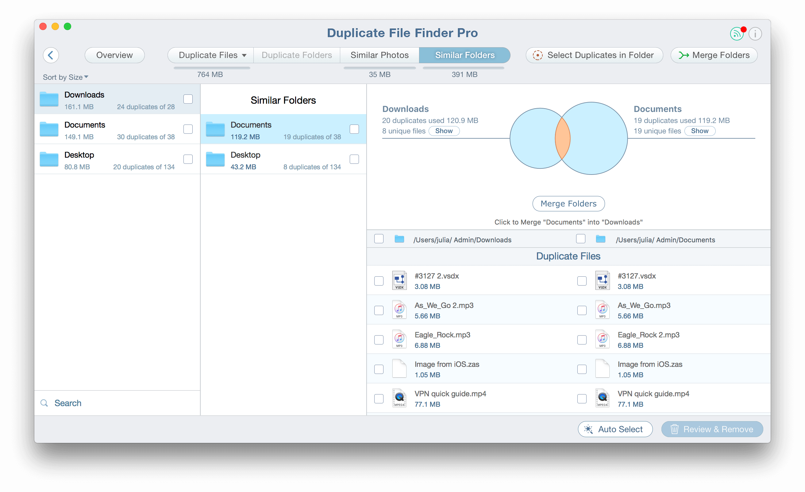 compare folders and find duplicate files using script