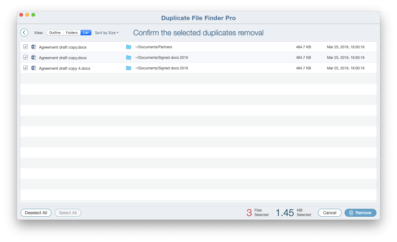 delete duplicate files mac