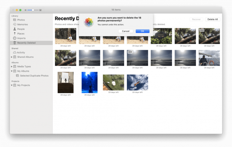 remove duplicate photos from iphoto library