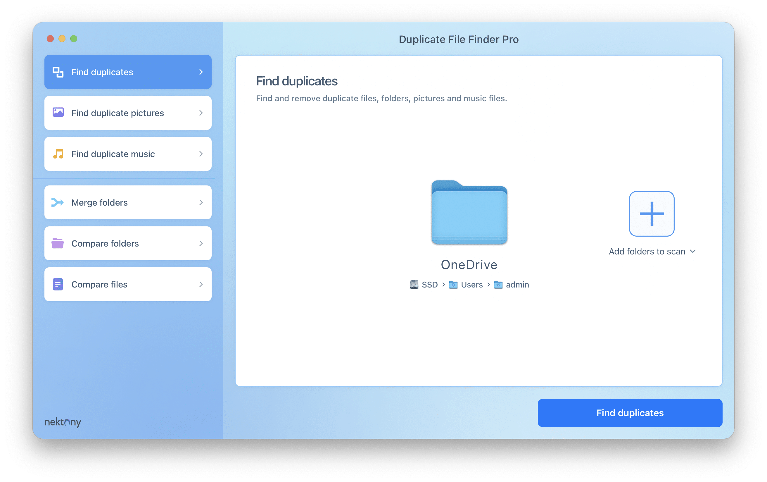 Scanning OneDrive storage folder