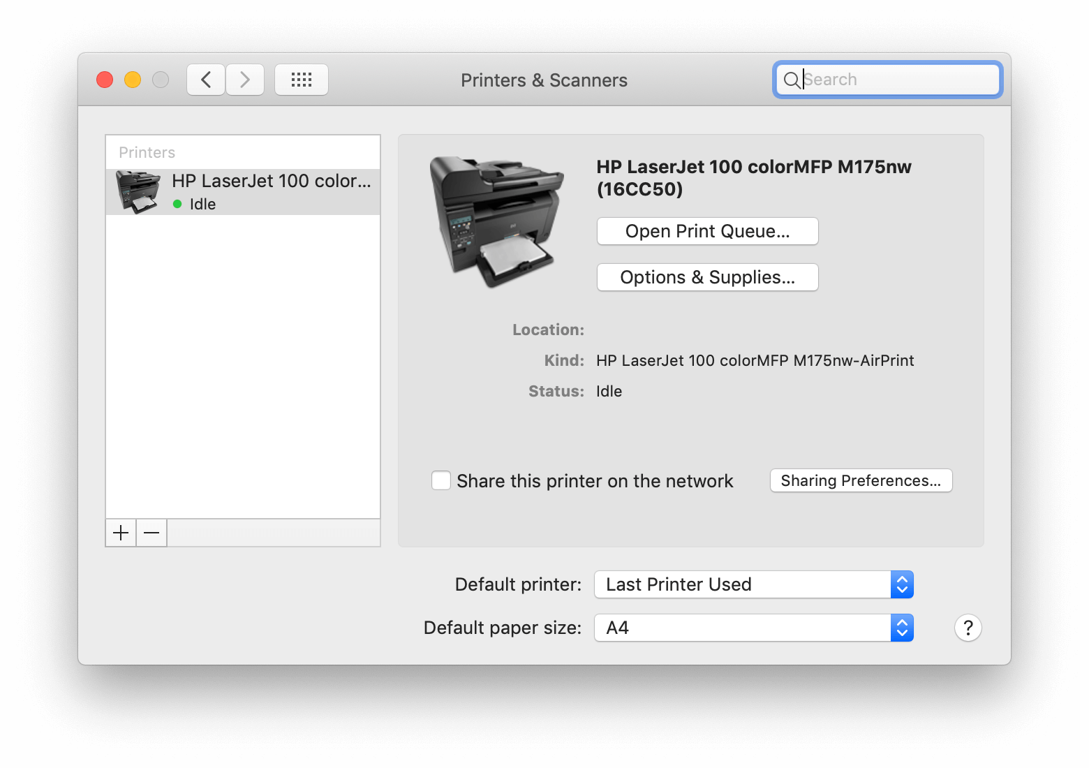 hp printer utility for mac