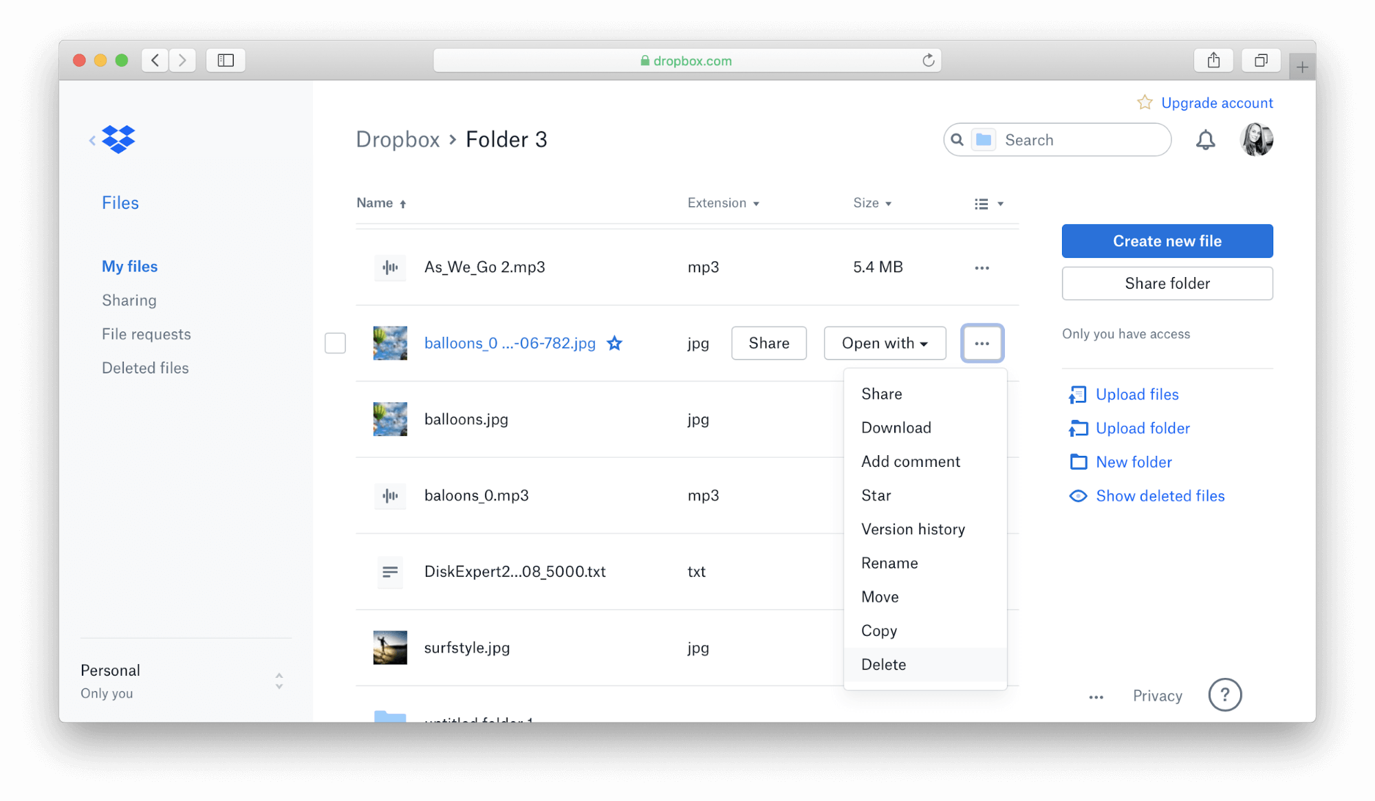 dropbox update for mac