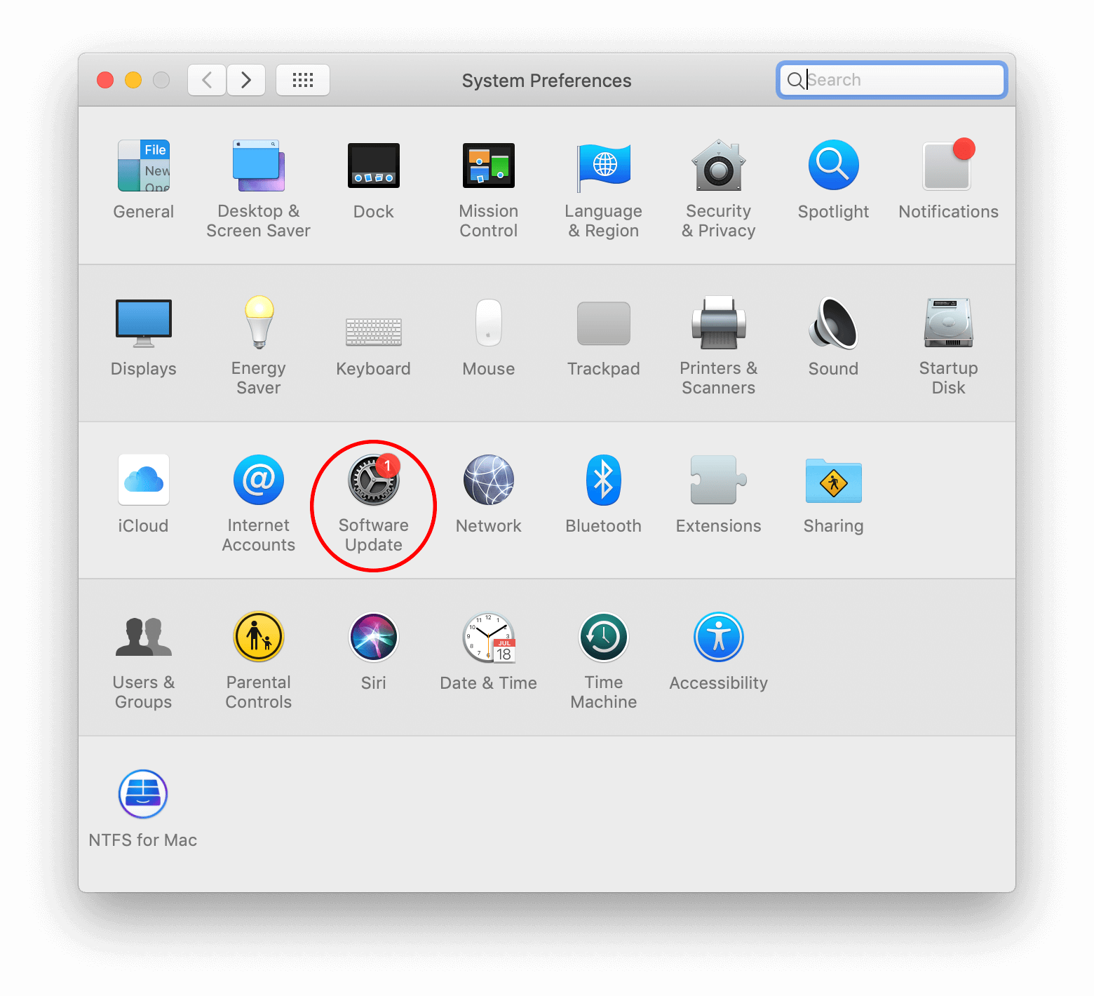 system preferences mac - install macos 10.15