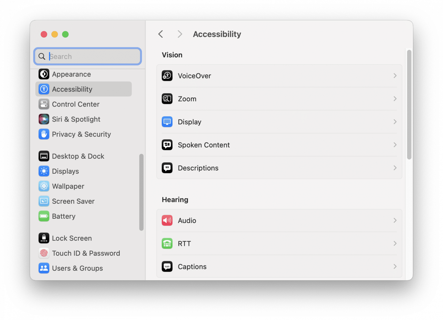 AC Sidebar TEST Page accessibility