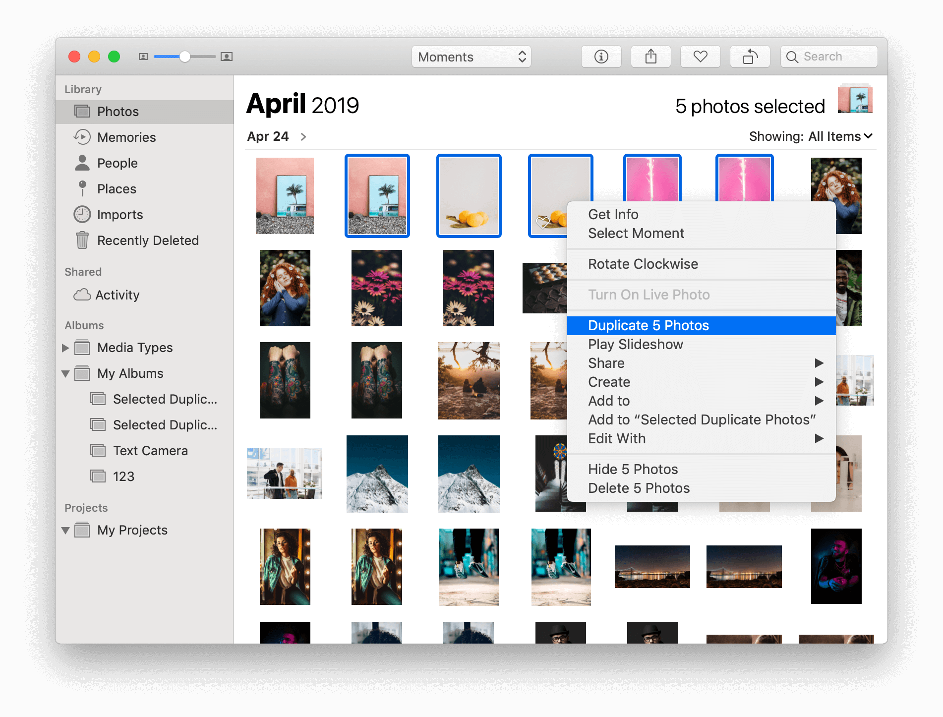 how to clean photo gallery mac