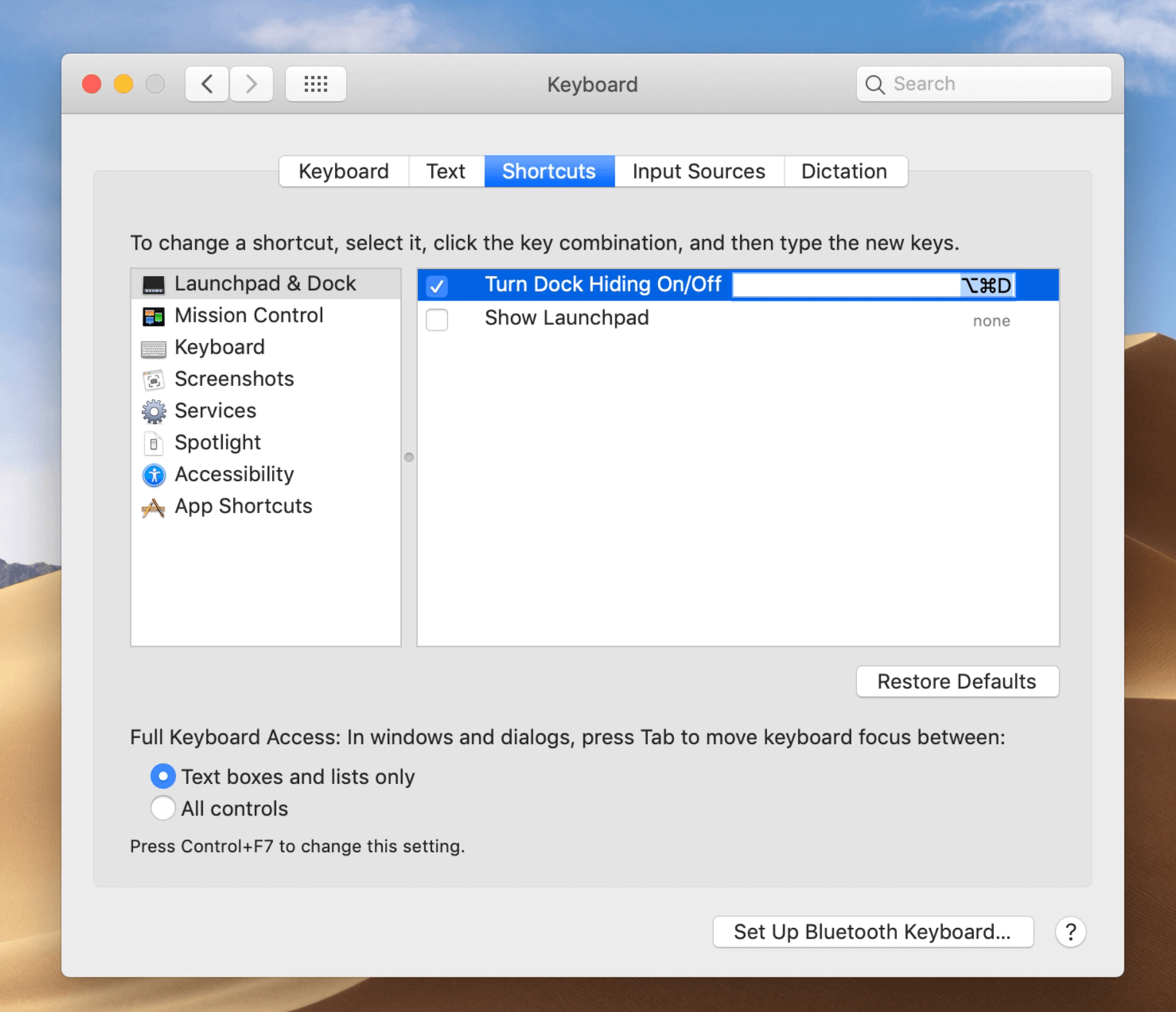 mac full screen keyboard shortcut
