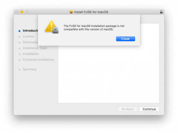fuse for macos not work