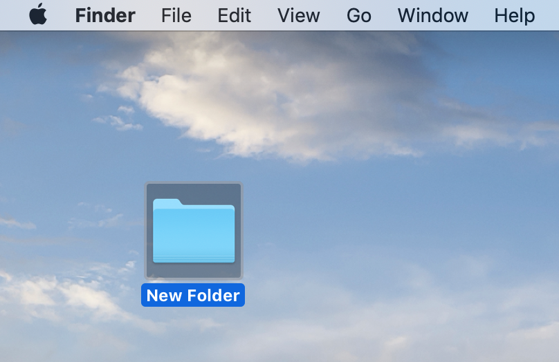 mac desktop picture with new folder