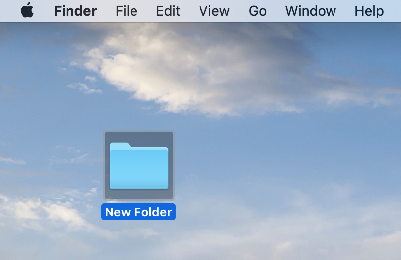 create a folder on mac desktop