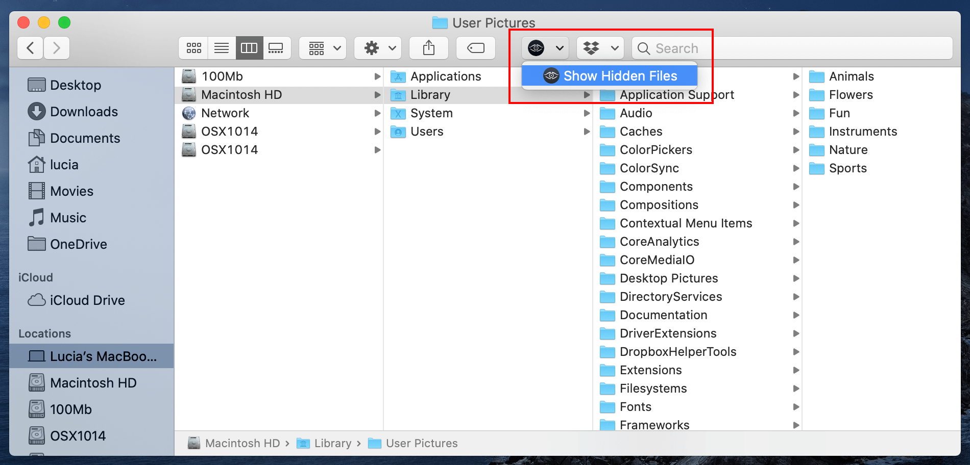 finder show hidden files mac