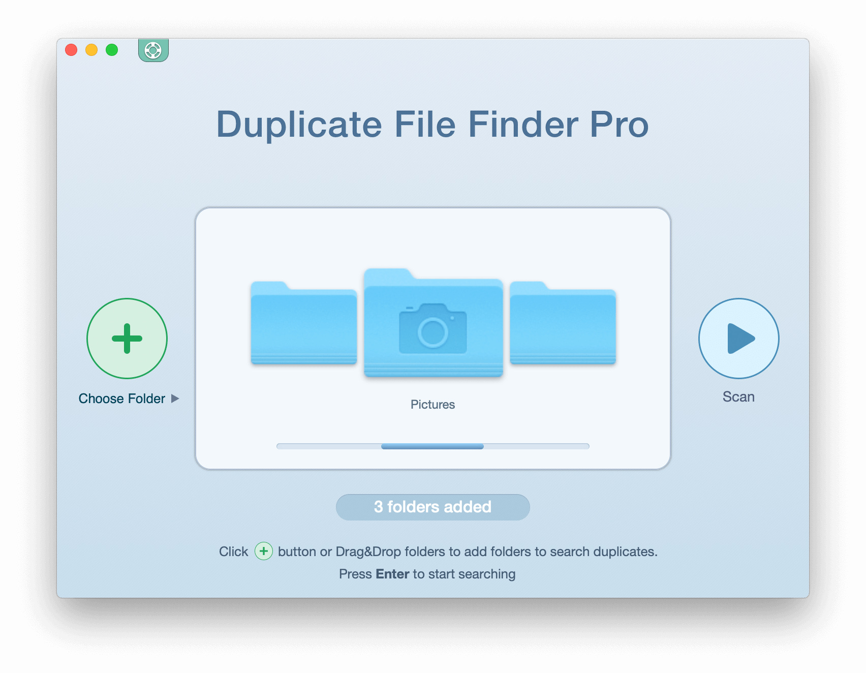 duplicate file finder start window