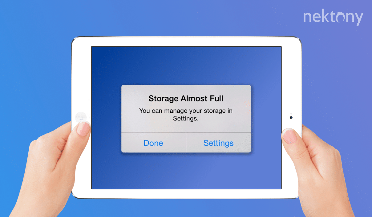 iPad storage full