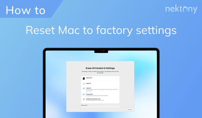 How to reset Mac to factory settings