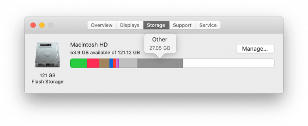 how to clear out the other storage on mac