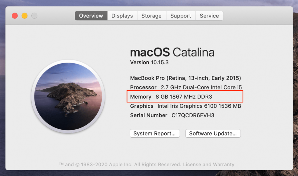 How to find memory on macbook pro brown nectur