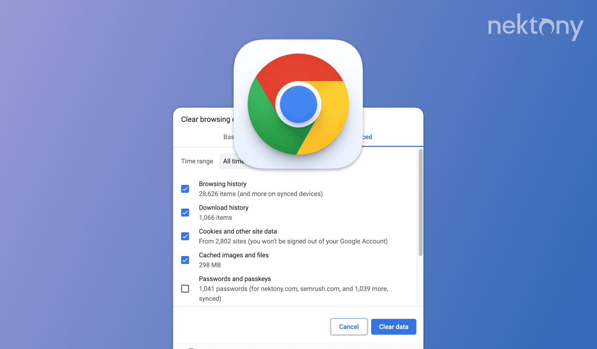 How to Clear Cache in Google Chrome | Nektony