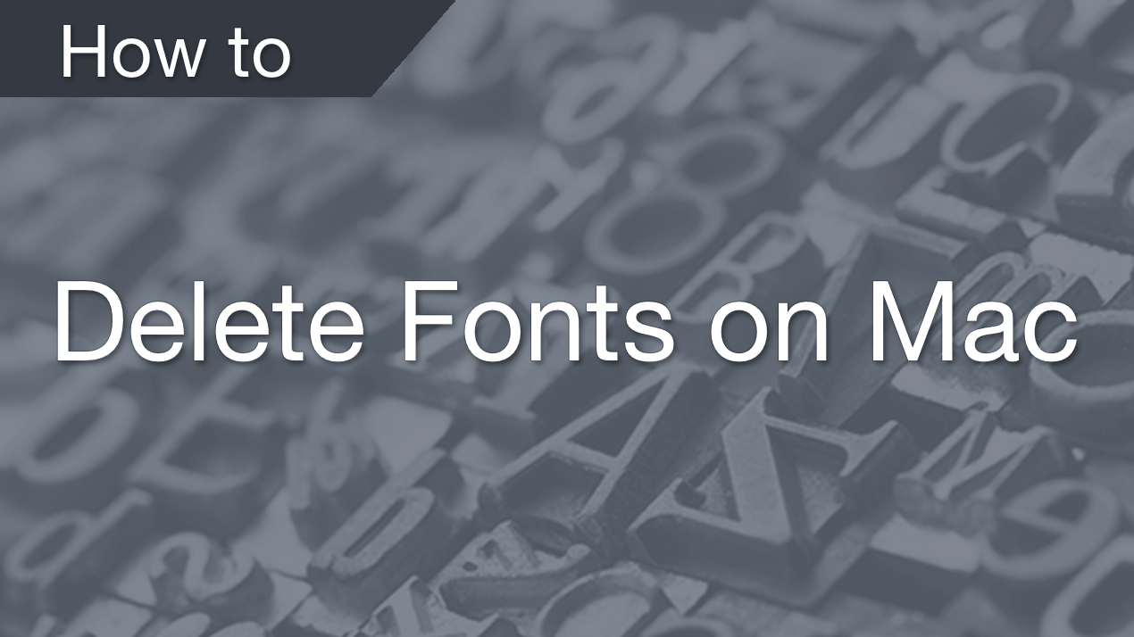 How to delete fonts on Mac