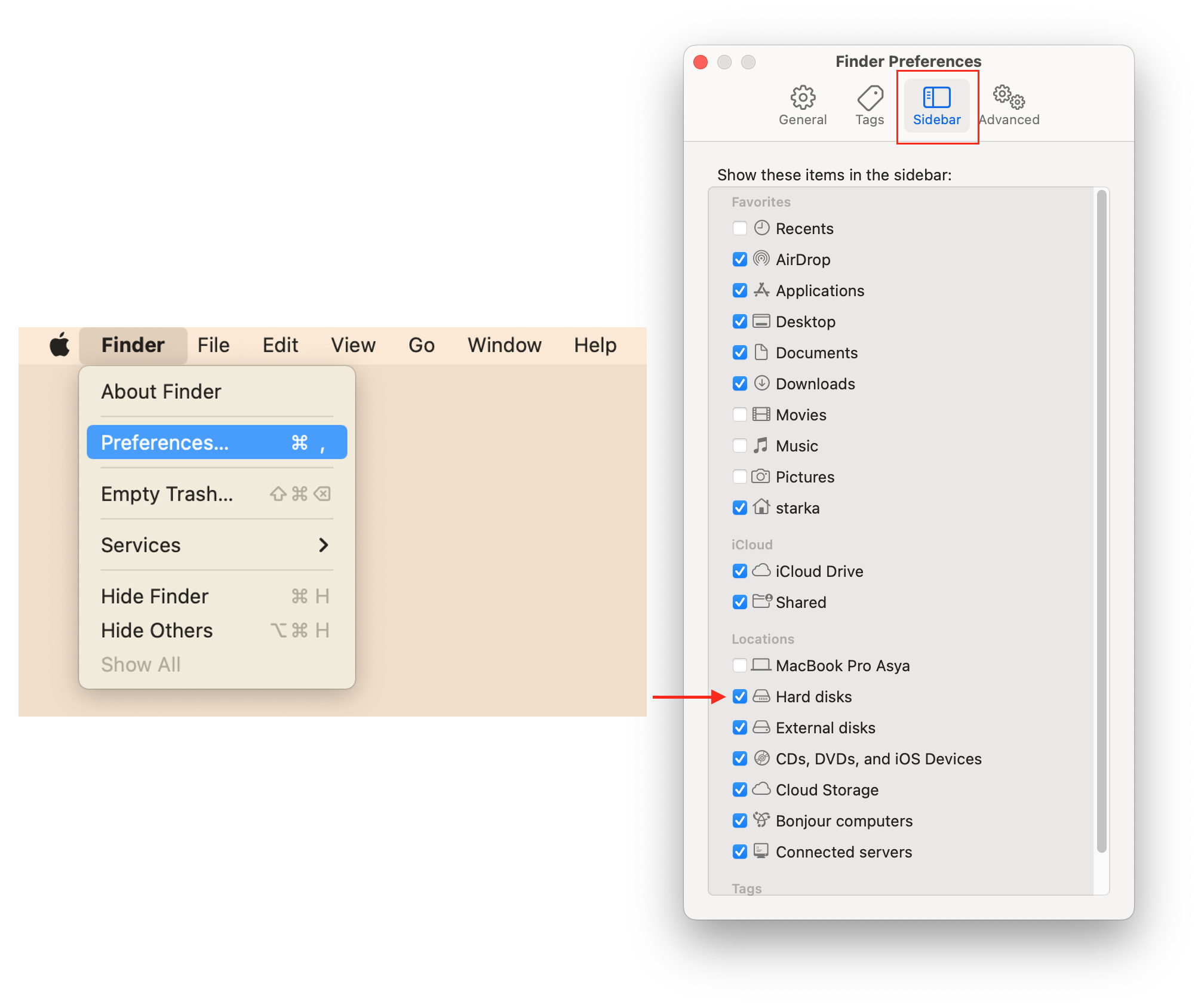 mac hard drive space usage