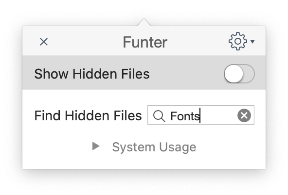searching for fonts with Funter