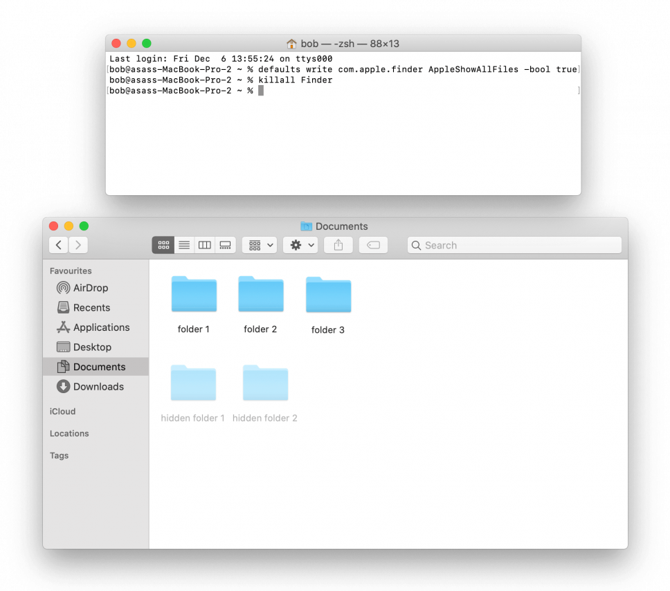 mac os show hidden files on external drive