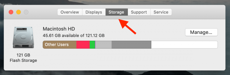 how to check mac hard drive space