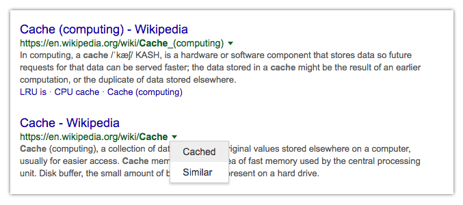 google cache