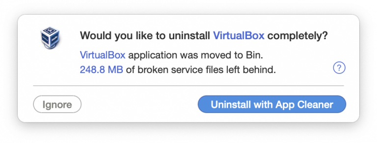 uninstall virtualbox from mac