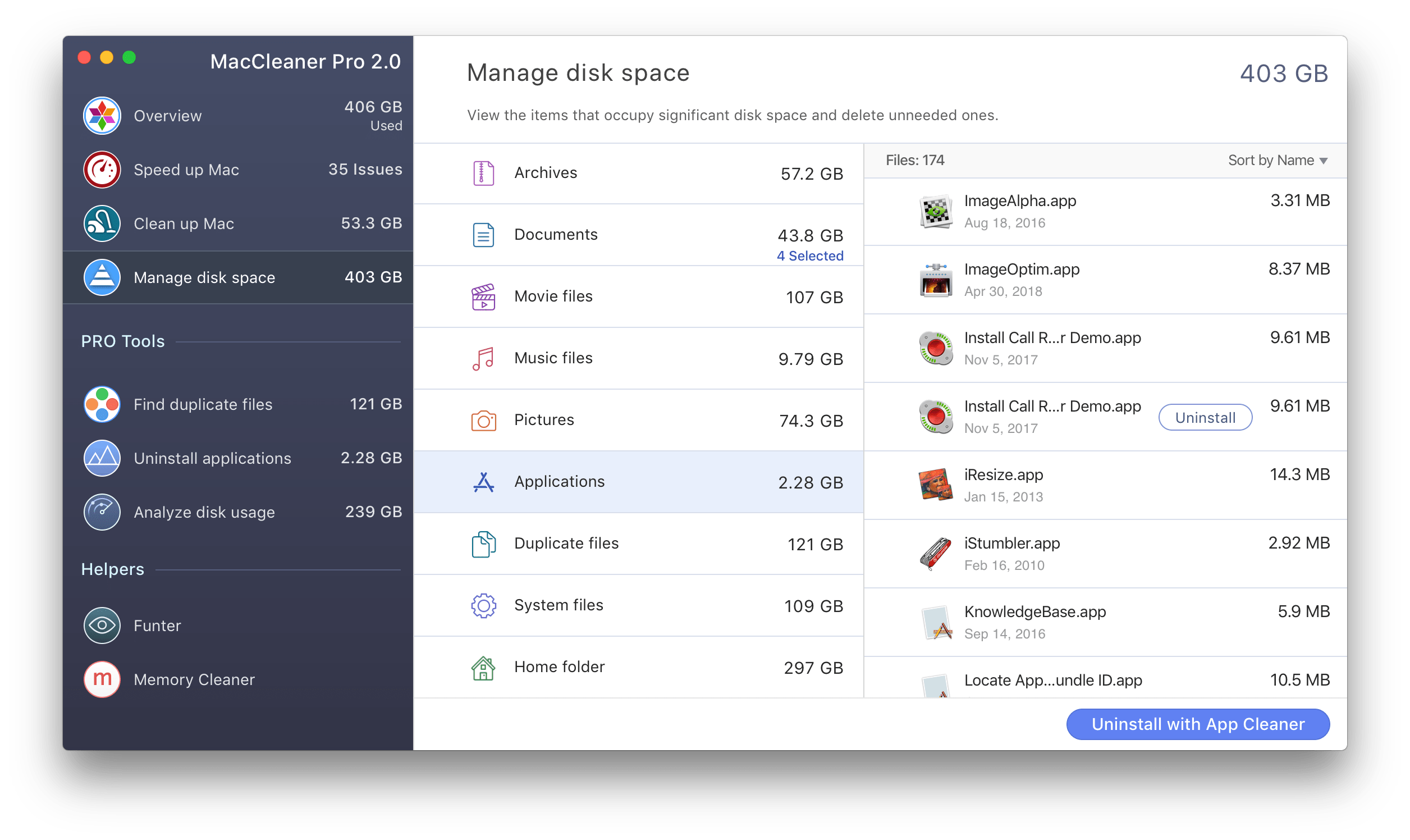 how to manage disk space on mac