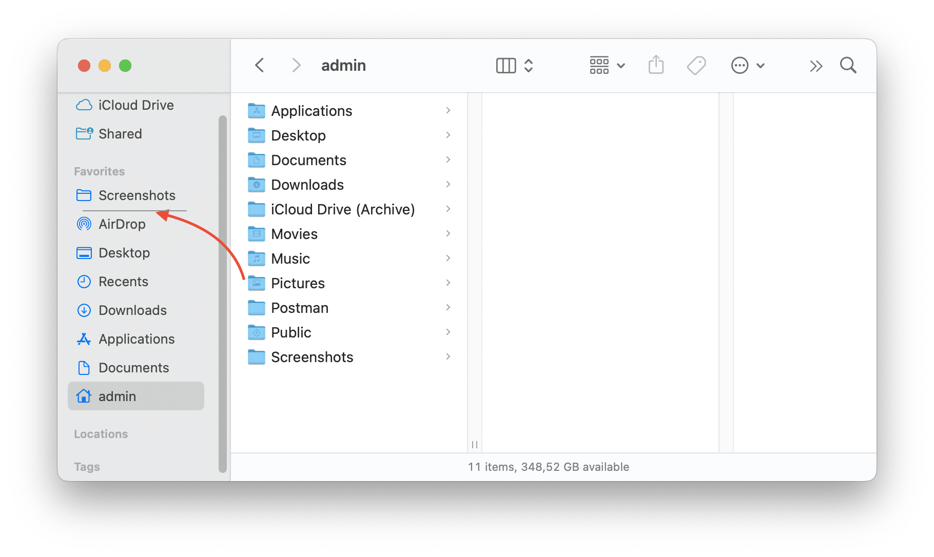 Adding folder to Finder sidebar