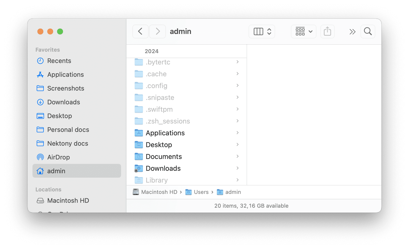 Home folder