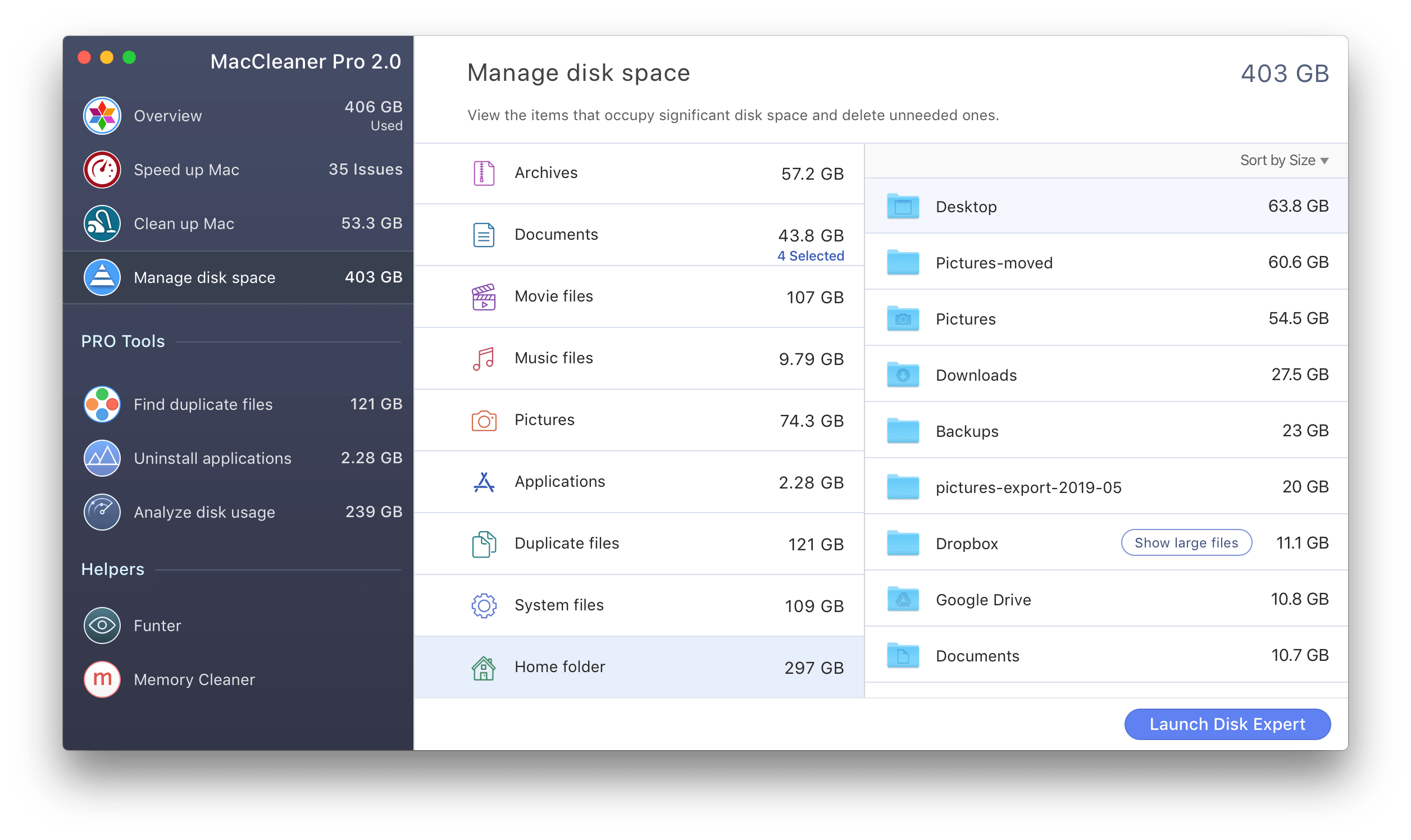 how to manage mac hard drive space