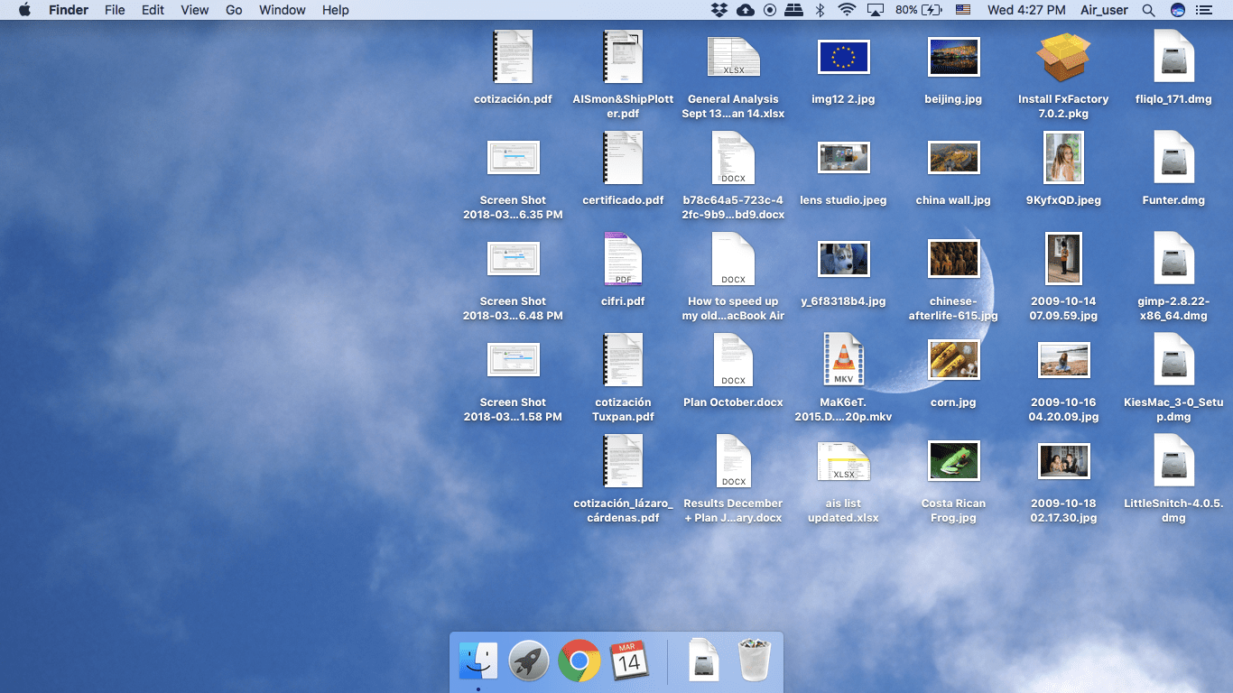 cluttered mac desktop