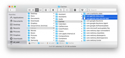 can i delete caches folder mac