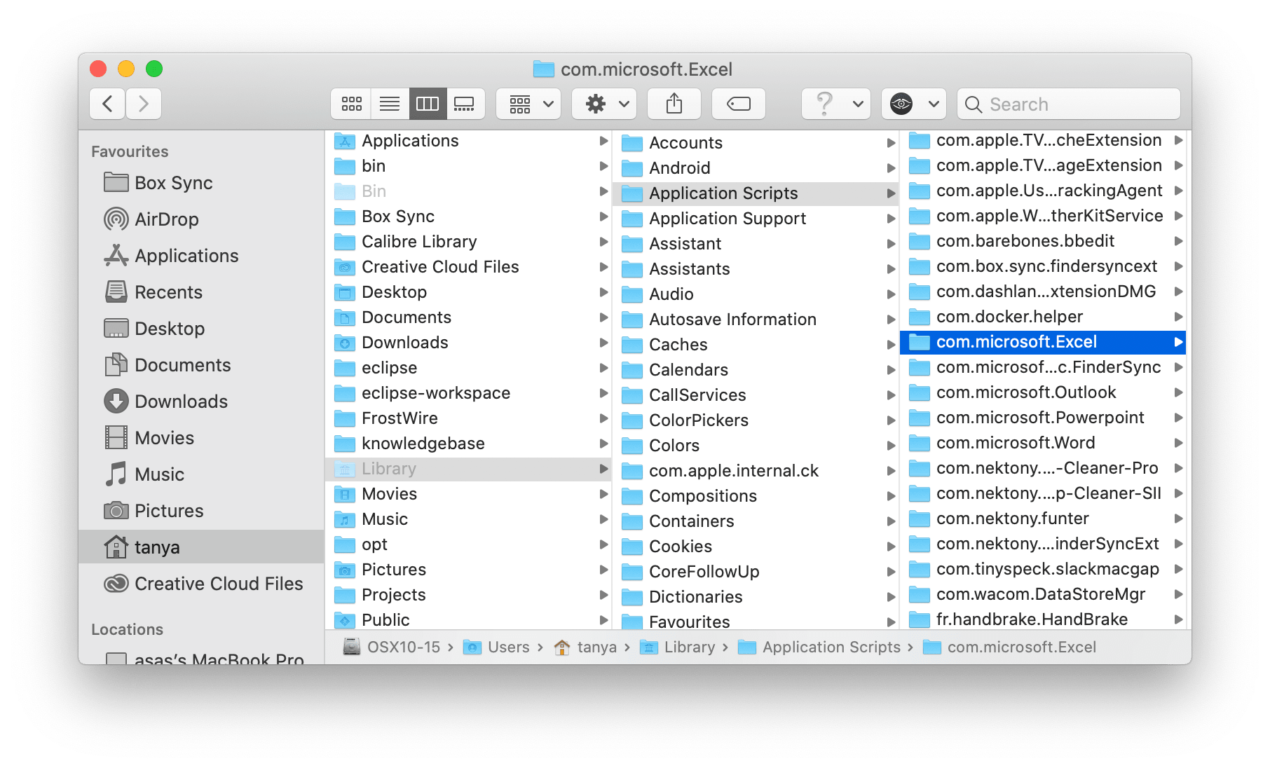 search for excel files in mac