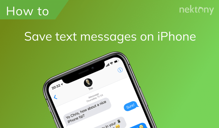 How to Save Text Messages on an iPhone