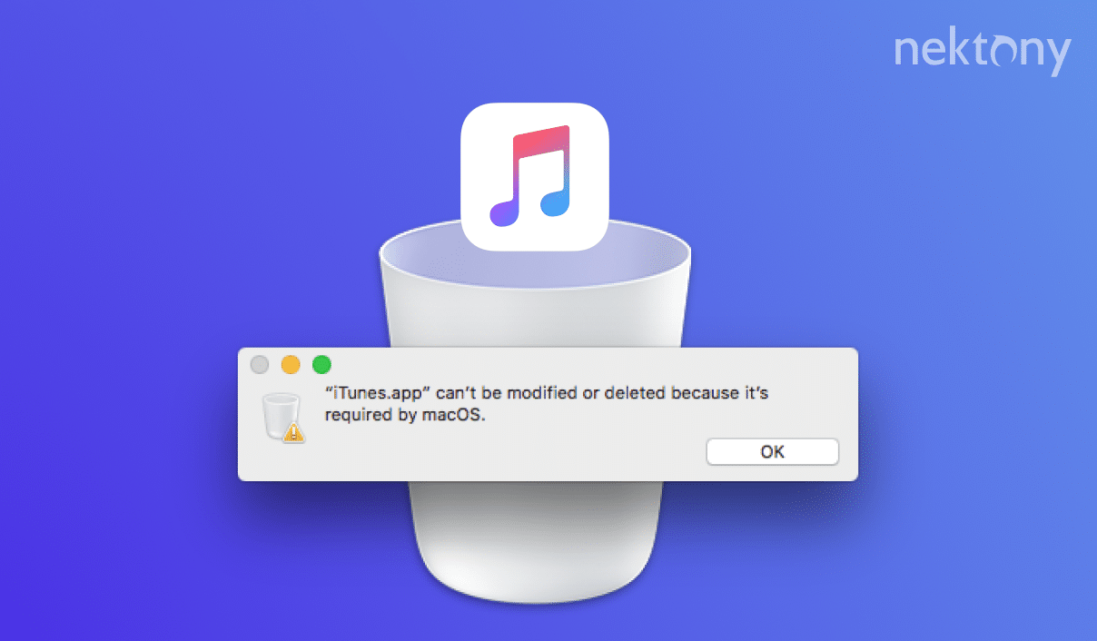 uninstalling itunes on mac