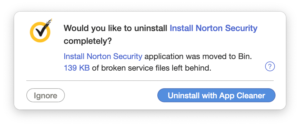 Norton Security Uninstall  window - Uninstalling process